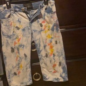 Paint Splattered Capree Shorts
